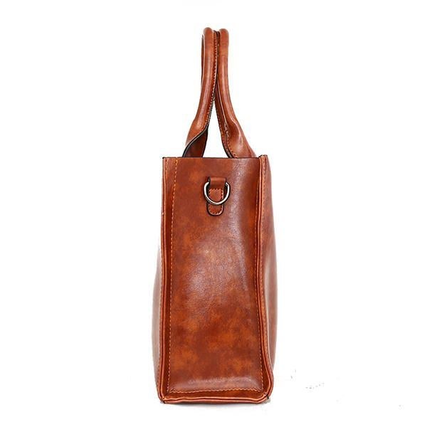 3 Stk Kvinder Vintage Fritidshåndtaske Olievoks Crossbody-taske