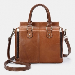 Dame Ægte Læder Multifunktion Crossbody Taske Håndtaske