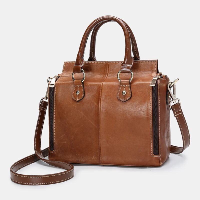 Dame Ægte Læder Multifunktion Crossbody Taske Håndtaske