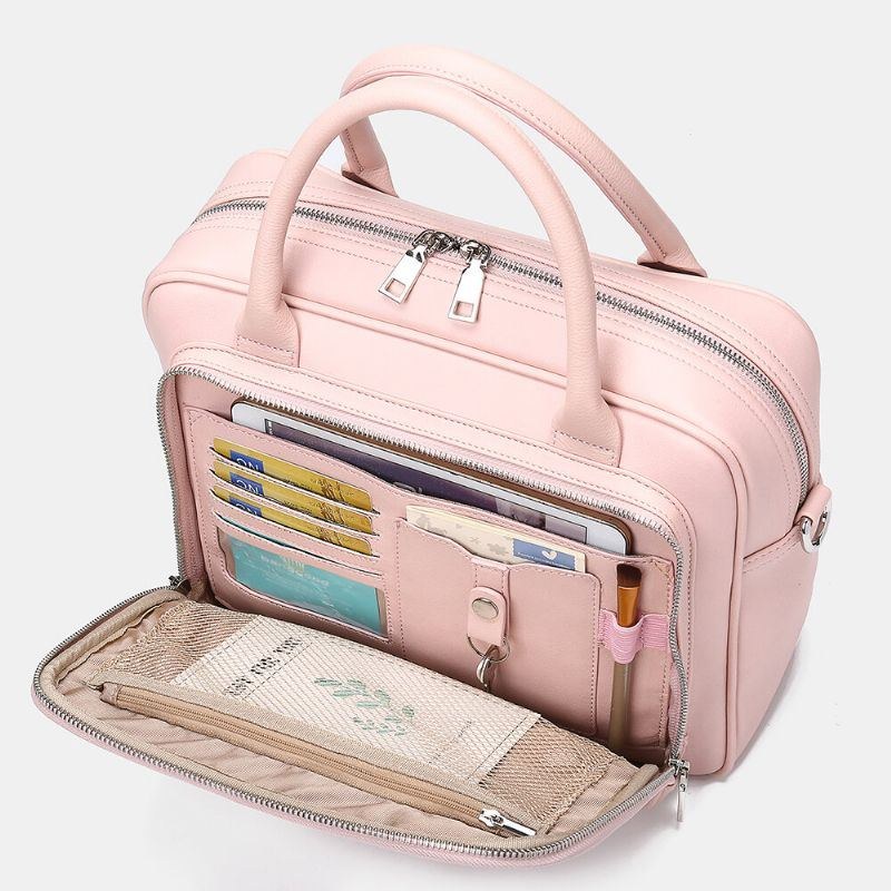 Dame Designer Stribet Laptop Taske Crossbody Taske Håndtaske