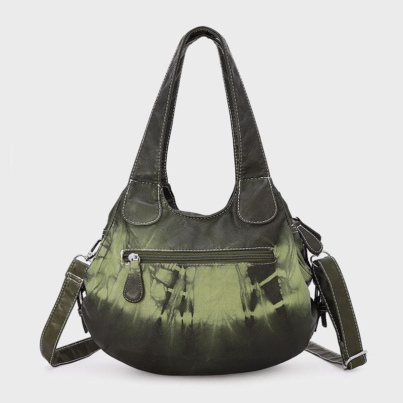 Dame Gradient Blødt Imiteret Læder Skuldertaske Crossbody Taske Håndtaske