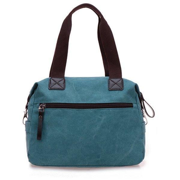 Dame Mænd Canvas Multi Pocket Håndtasker Casual Pude Skulder Crossbody Tasker