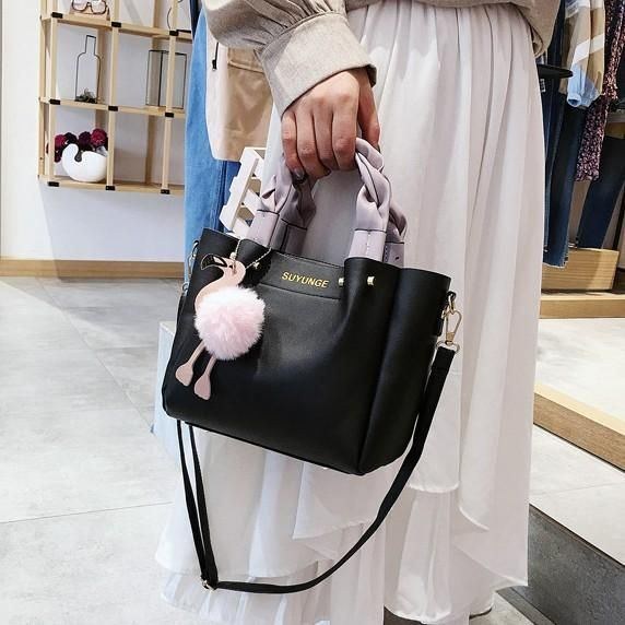 Dame Mode Håndtaske Crossbody Taske Skuldertaske Flamingo Vedhæng Tå