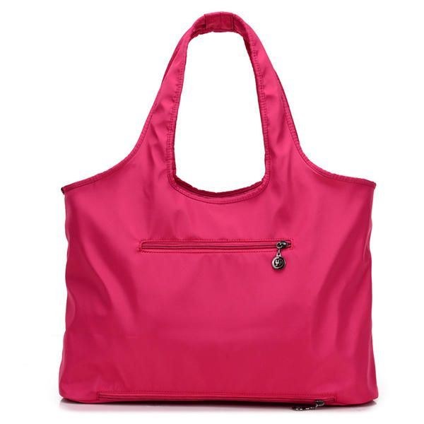 Dame Nylon Håndtaske Solid Tote Bag Multi Pocket Shopping Bag
