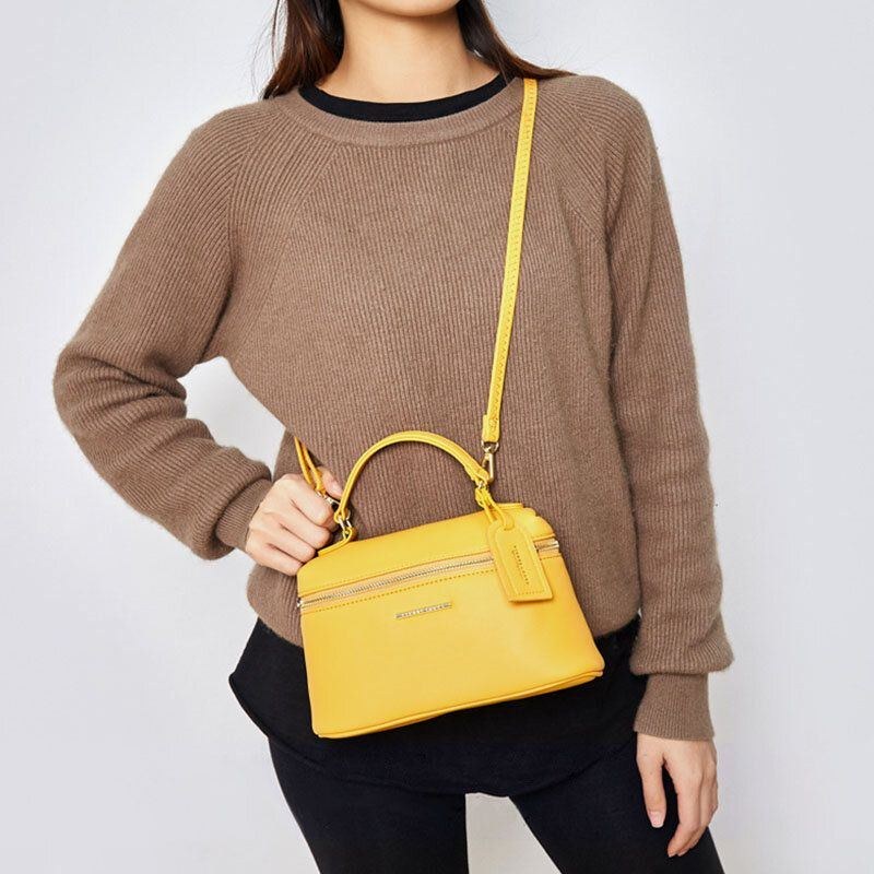 Dame Pu Læder Stor Kapacitet Casual Simpel Skulder Crossbody Taske Håndtaske
