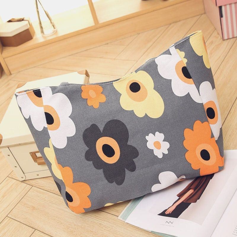 Dame Stor Kapacitet Vandtæt Flower Stripe Håndtaske Tote