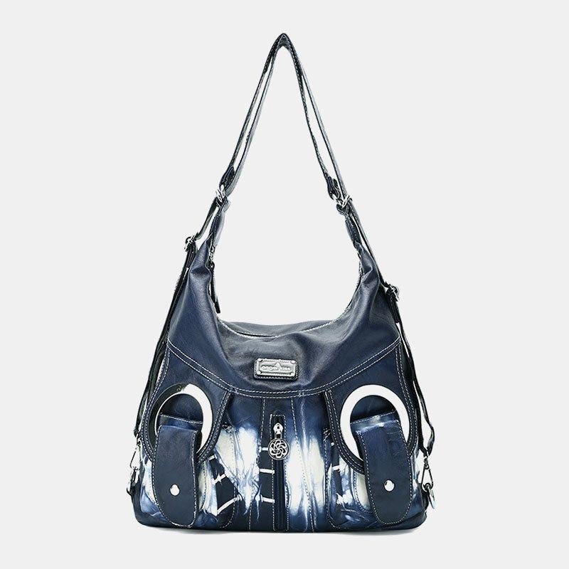 Dame Tie Dye Multi-bære Vandtæt Crossbody-taske Med Stor Kapacitet Skuldertaske Håndtaske Rygsæk