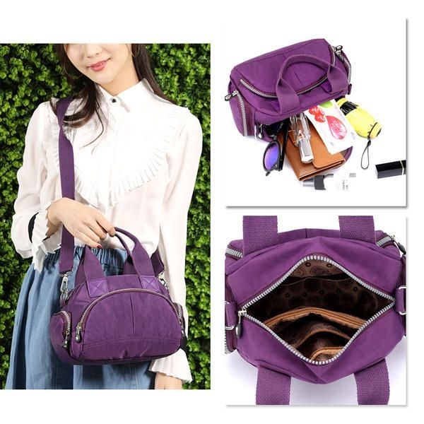 Dame Vandafvisende Nylon Skuldertaske