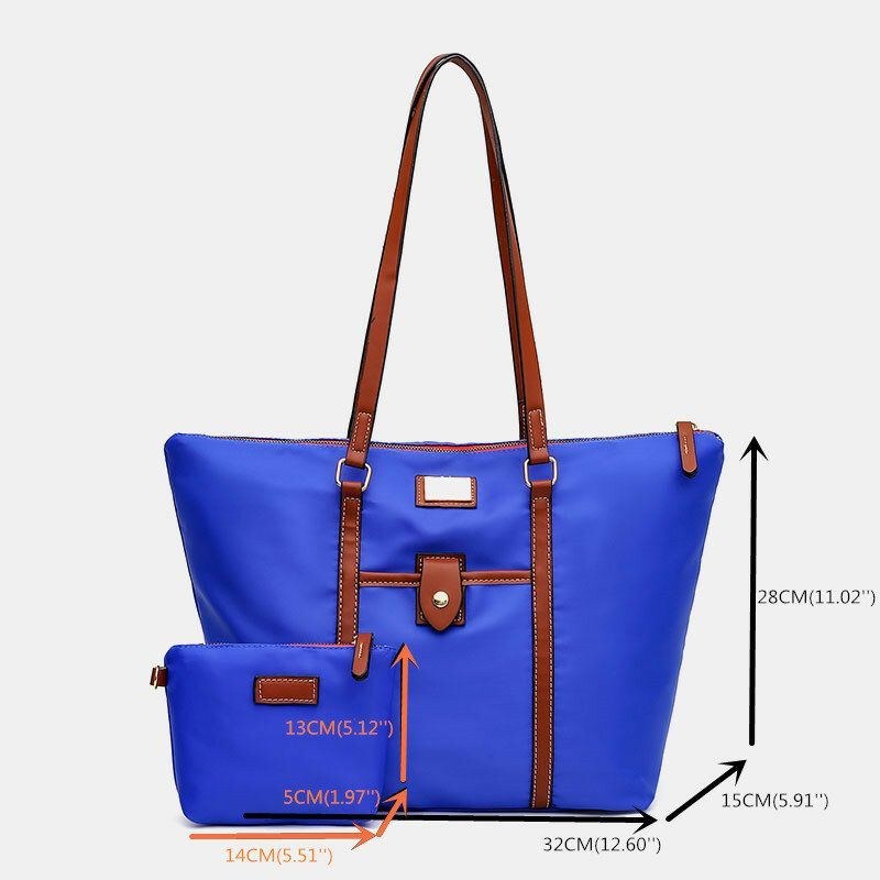 Damer 2 Stk. Vandtæt Casual Tote Bag Med Stor Kapacitet