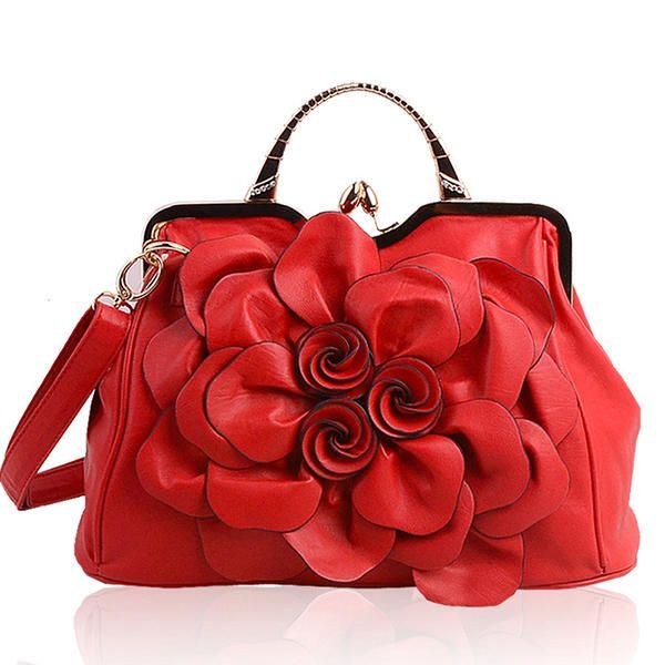 Elegant Håndtaske Til Kvinder Med Blomstermode Kosmetiktaske