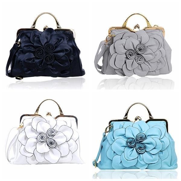 Elegant Håndtaske Til Kvinder Med Blomstermode Kosmetiktaske