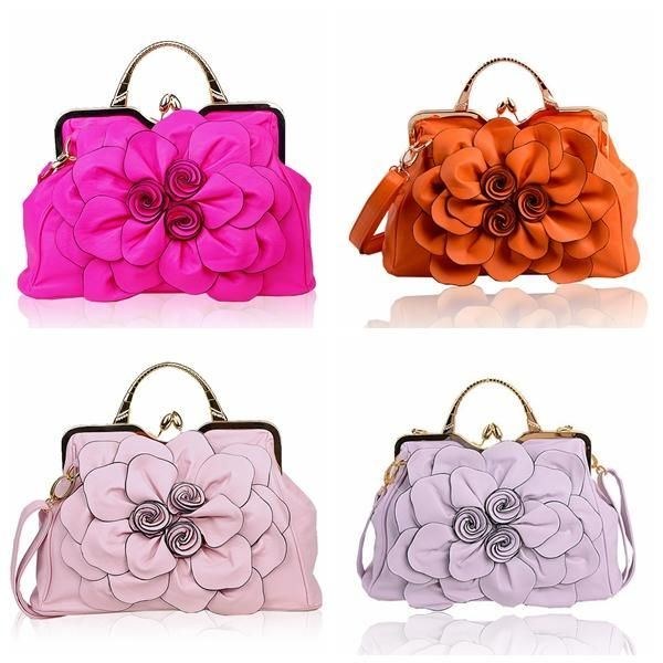 Elegant Håndtaske Til Kvinder Med Blomstermode Kosmetiktaske