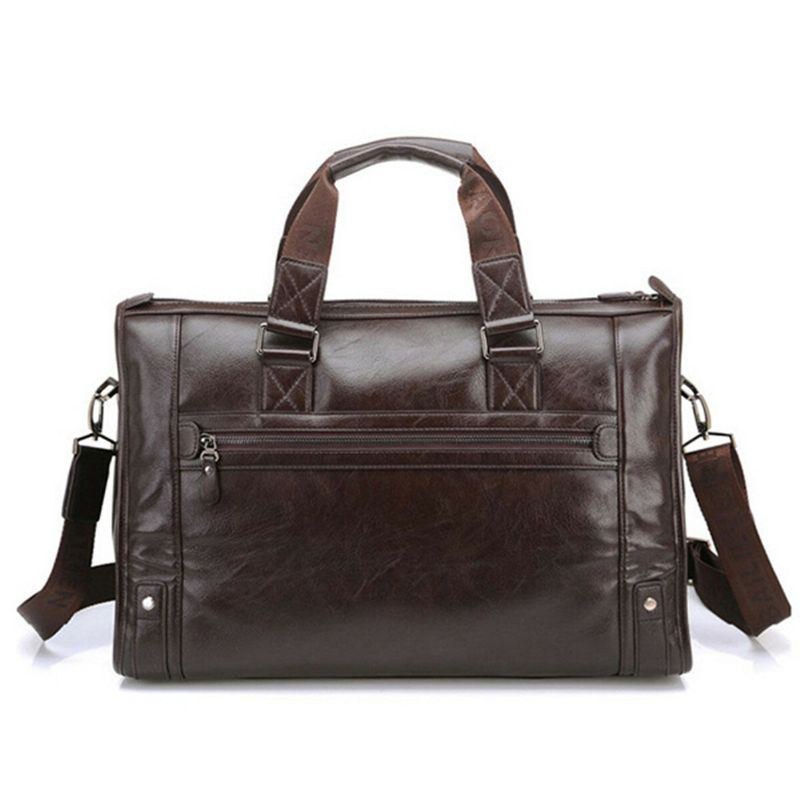 Herre Business Vintage Laptop Taske Briefcase Stor Kapacitet Vandret Håndtaske Rejsetaske