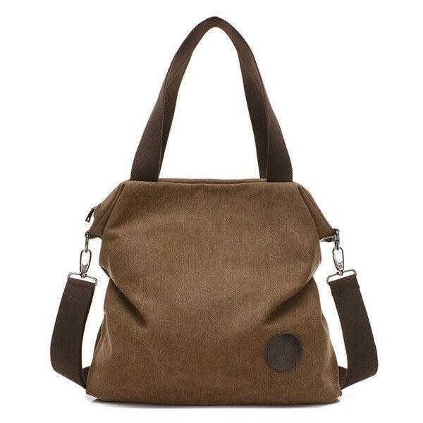 Skuldertasker I Lærred Til Kvinder Til Mænd Vintage Tote-håndtasker Kapacitet Shopping Crossbody-tasker
