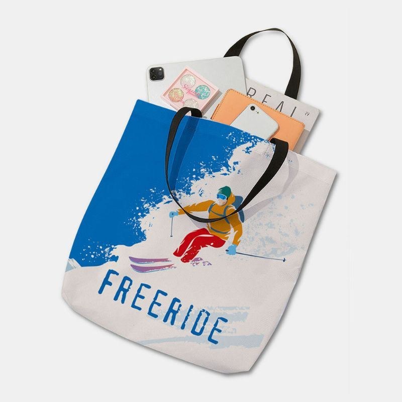Vinter 2022 Sød Panda Print Håndtaske Dame Mænd Shopping Bag