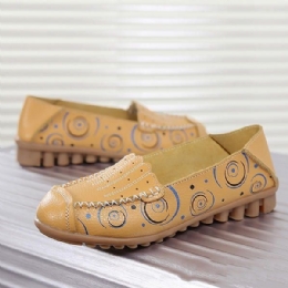 Dame Blød Sål Casual Comfy Slip On Flat Loafers