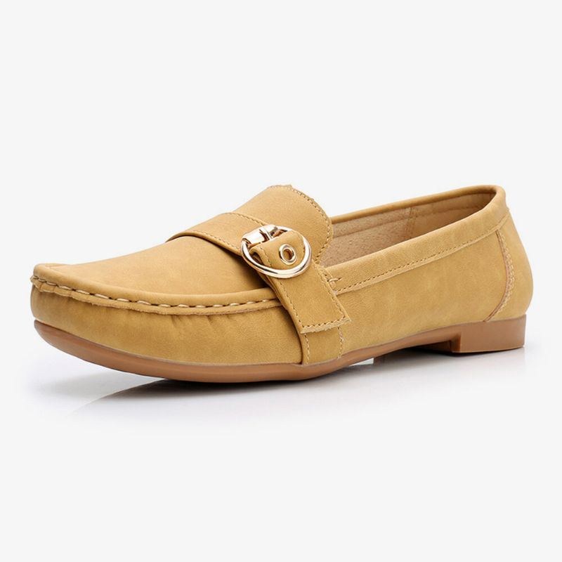Dame Blød Sål Metalspænde Slip On Casual Daily Flats