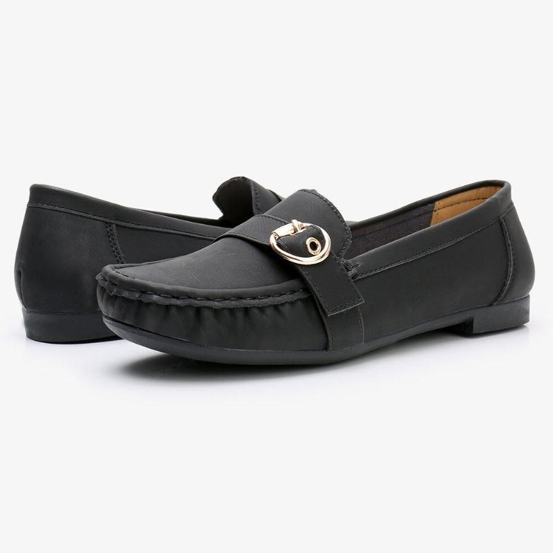 Dame Blød Sål Metalspænde Slip On Casual Daily Flats
