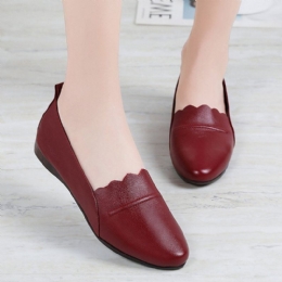 Dame Blondestrim Behagelig Blød Sål Casual Slip On Flats Loafers