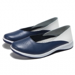 Dame Casual Bløde Syninger Slip On Flats Loafers