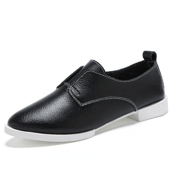 Dame Casual Flats Loafers Med Spidse Tå Flade Køresko Blød Sål Flad