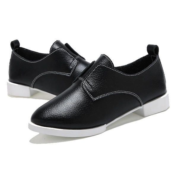 Dame Casual Flats Loafers Med Spidse Tå Flade Køresko Blød Sål Flad