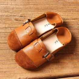 Dame Casual Slip On Bløde Lædersko Udendørs Low Top Flat Loafers