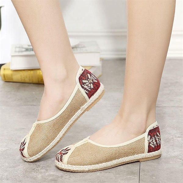 Dame Casual Slip On Flax Outdoor Flat Loafers