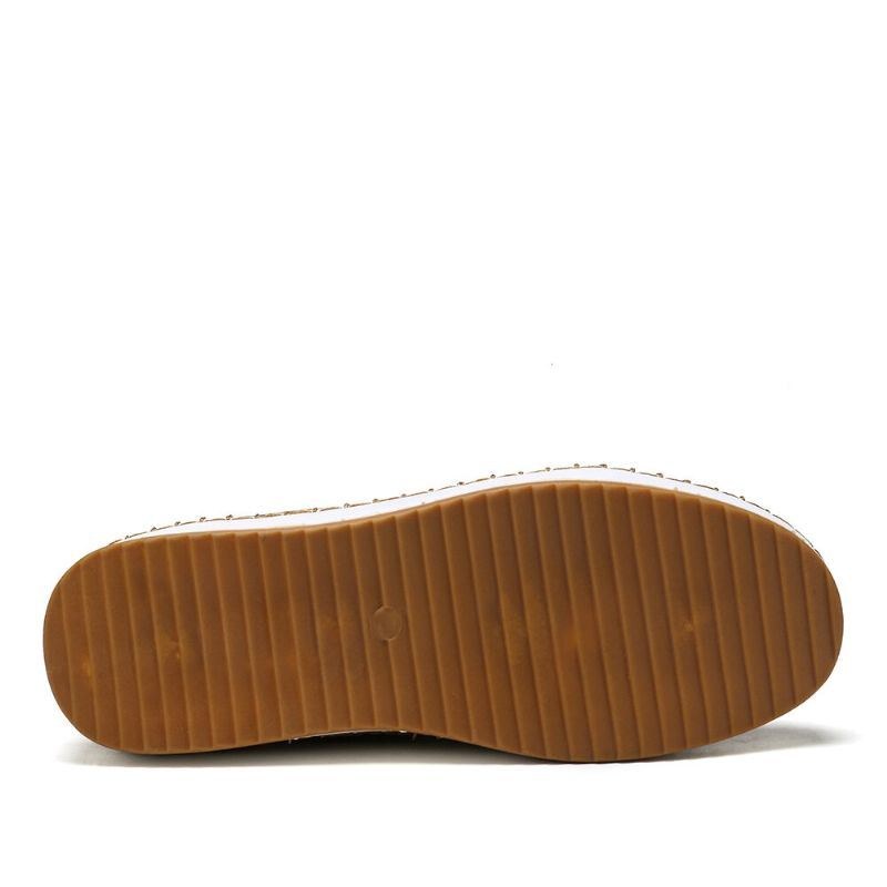 Dame Folkways Udskrivning Behagelige Skridsikre Casual Chunky Flats Sko