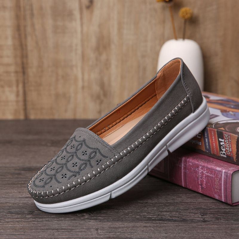 Dame Hand Stricing Hollow Comfy Massage Åndbar Casual Flats