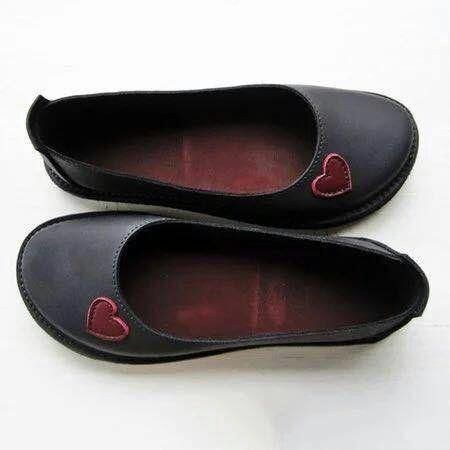 Dame Large Size Rund Toe Slip On Flats
