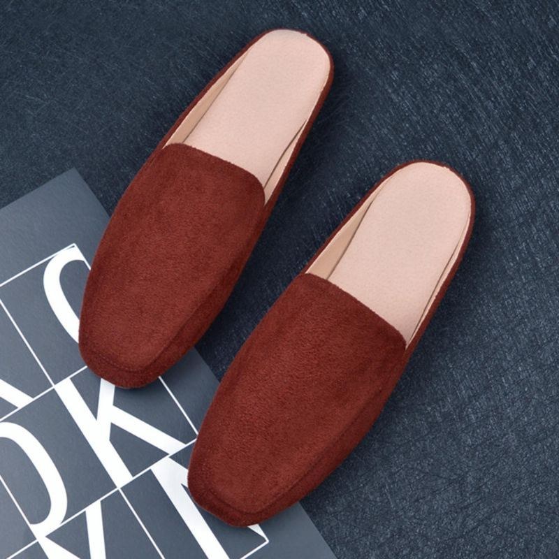 Dame Large Størrelse Pure Color Letvægts Casual Flats Loafers