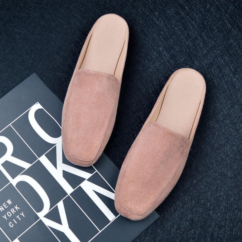 Dame Large Størrelse Pure Color Letvægts Casual Flats Loafers
