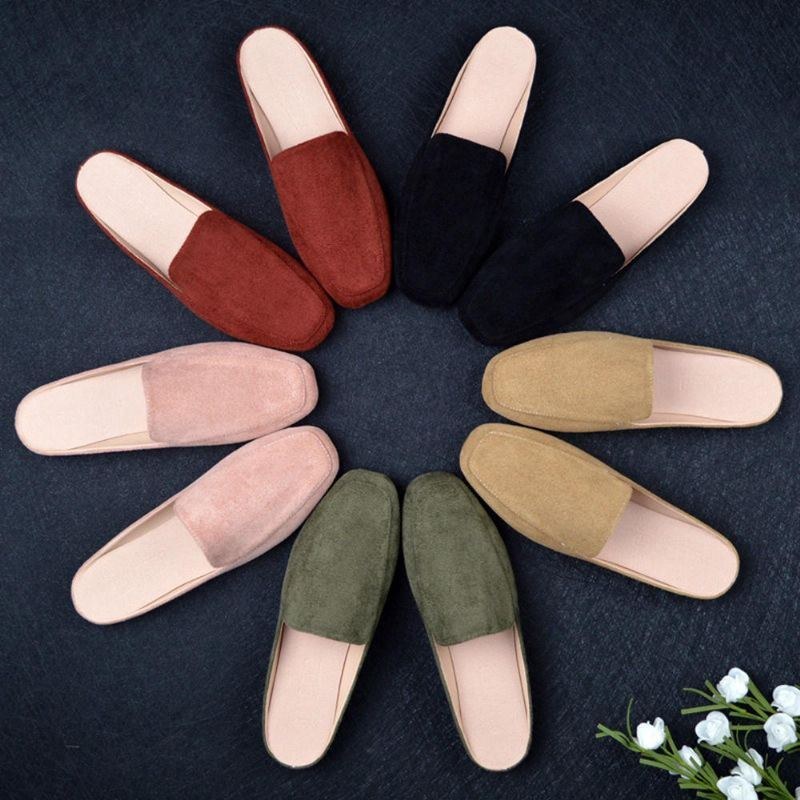 Dame Large Størrelse Pure Color Letvægts Casual Flats Loafers
