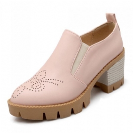 Dame Large Størrelse Pure Color Slip On Casual Flat Loafers
