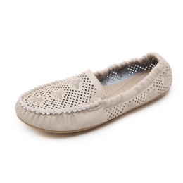 Dame Loafers Læder Udendørs Blød Sål Flats Casual Sko