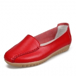 Dame Loafers Sko Casual Outdoor Slip On Læder Flats
