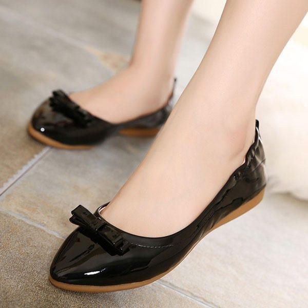 Dame Ny Flad Spidstå Casual Komfortabel Fashion Slip On Flat Loafers Sko