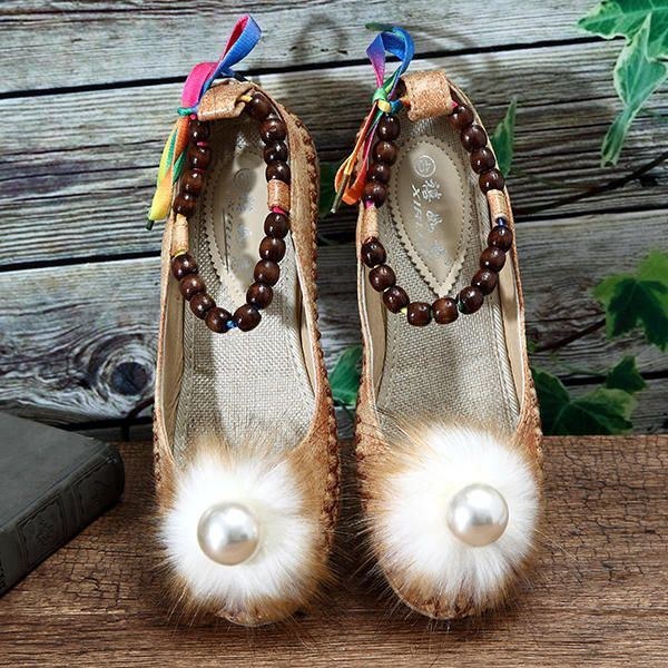 Dame Perler Farverige Flats Loafers Komfortable