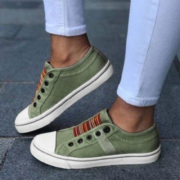 Dame Plus Size Elastikbånd Slip On Rund Toe Casual Daily Loafers