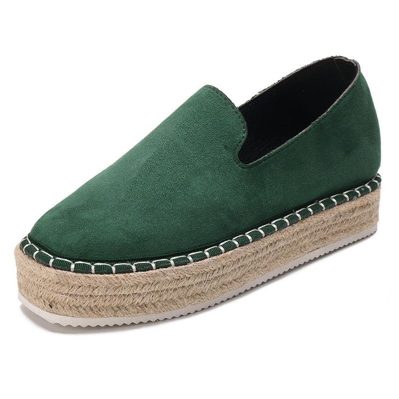 Dame Ruskind Espadrilles Halmflettet Platform Loafers