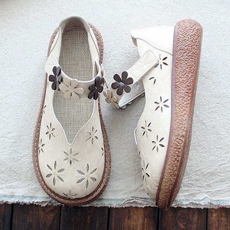 Dame Sød Casual Calico Band Krogløkke Udhult Åndbar Loafers Sko