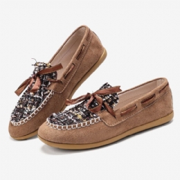 Dame Sommerfugleknude Dekor Lille Duft Vind Behagelig Åndbar Casual Slip On Loafers