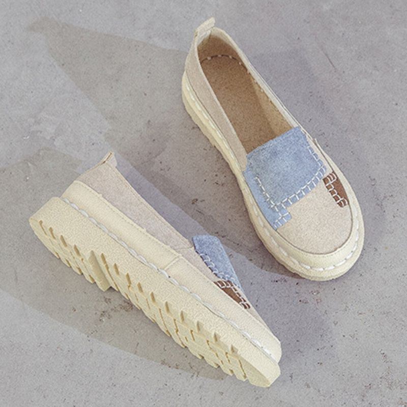 Dame Splejsning Skridsikker Blød Casual Slip On Comfy Flats