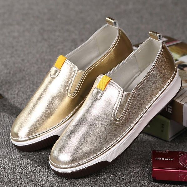 Damesko Casual Outdoor Slip On Rund Toe Læder Komfortable Flats Loafers