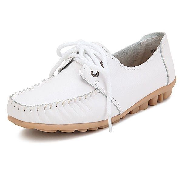 Kvinders Nye Trendy Afslappede Flad Hæl Sko Sløjfe Knude Rund Tå Slip Candy Color Loafer Sko
