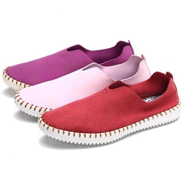 Loafers Casual Damer Flade Sko I Ruskind