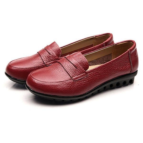 Nye Kvinder Bløde Afslappede Komfortable Flats Loafers Slip-on Fashion Rund Toe Flats Sko