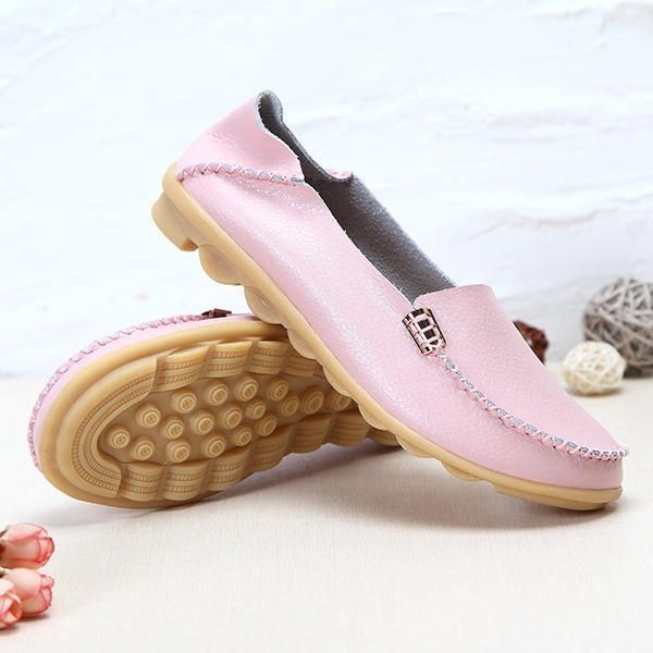 Stor Størrelse Kvinder Flade Sko Casual Komfortabel Udendørs Slip On Loafers