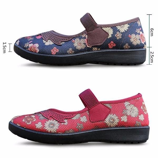 Stor Størrelse Kvinder Komfortable Flade Sko Bløde Slip On Casual Outdoor Loafers
